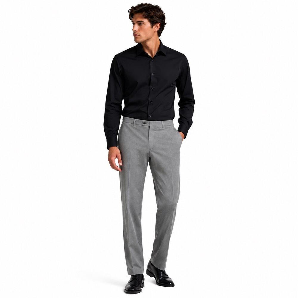Lauren Ralph Lauren Black Label Mens Dress Pants 40x31 Gray Classic Stretch